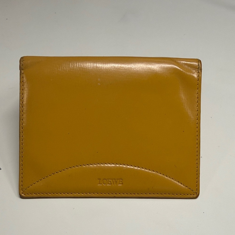 Loewe Mustard Yellow Leather Card Holder